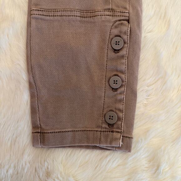 Anthropologie Button Leg Cropped Ankle Skinny Utility Pants 27 - Picture 6 of 15